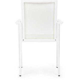 mutoni Fauteuil de jardin Konnor blanc  