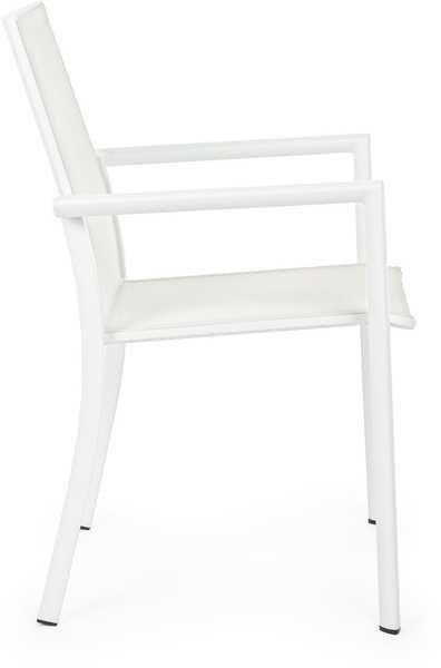 mutoni Fauteuil de jardin Konnor blanc  