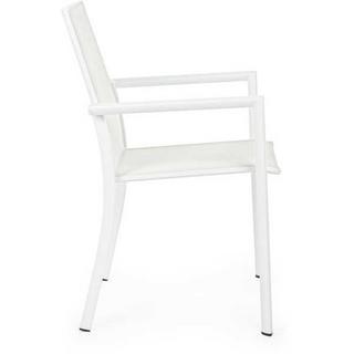 mutoni Fauteuil de jardin Konnor blanc  