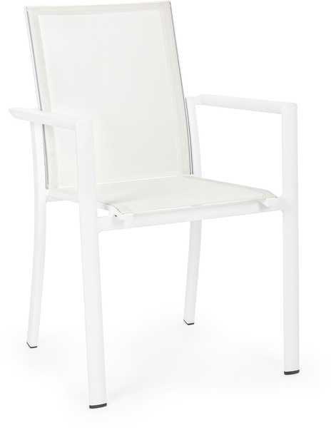 mutoni Fauteuil de jardin Konnor blanc  