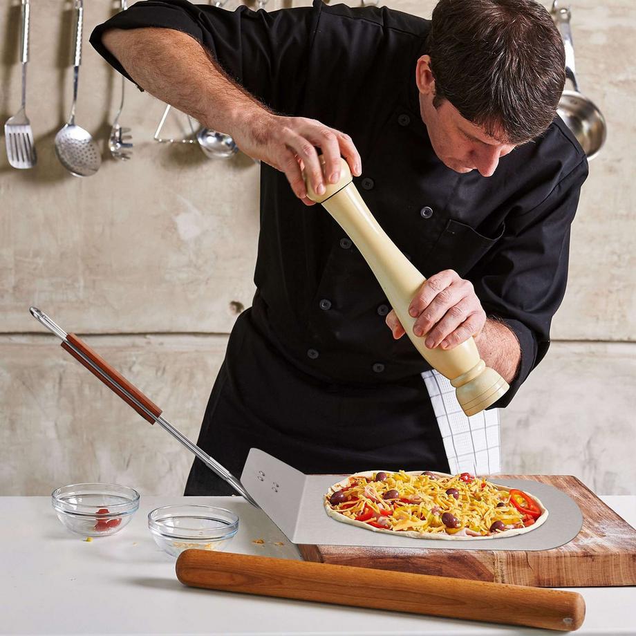 Northio  Pizzaschieber mit Holzgriff 