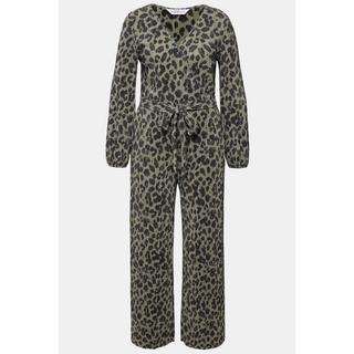 Studio Untold Plissé Imprimé Léopard Jambe Large Combinaison  
