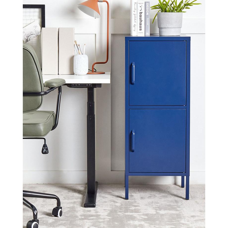 Beliani Büroschrank aus Stahl Industriell HURON  