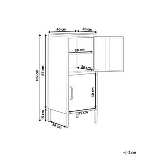 Beliani Armadietto da ufficio en Acciaio Industriale HURON  