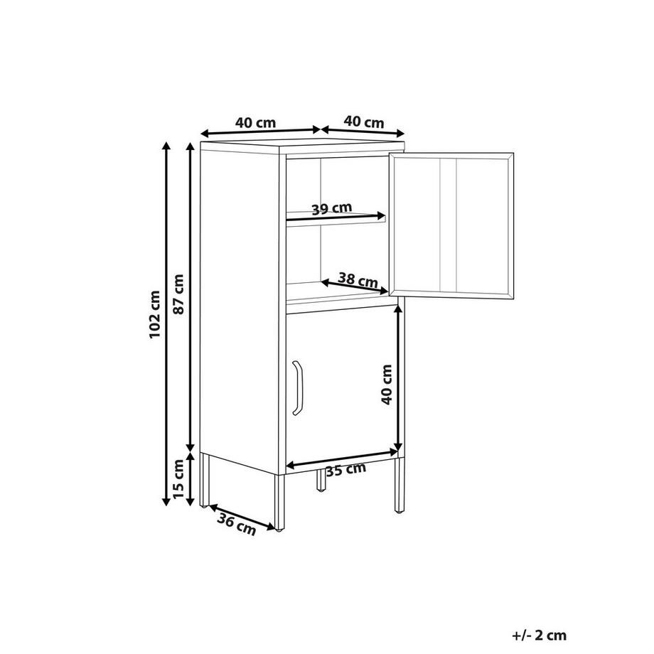 Beliani Büroschrank aus Stahl Industriell HURON  