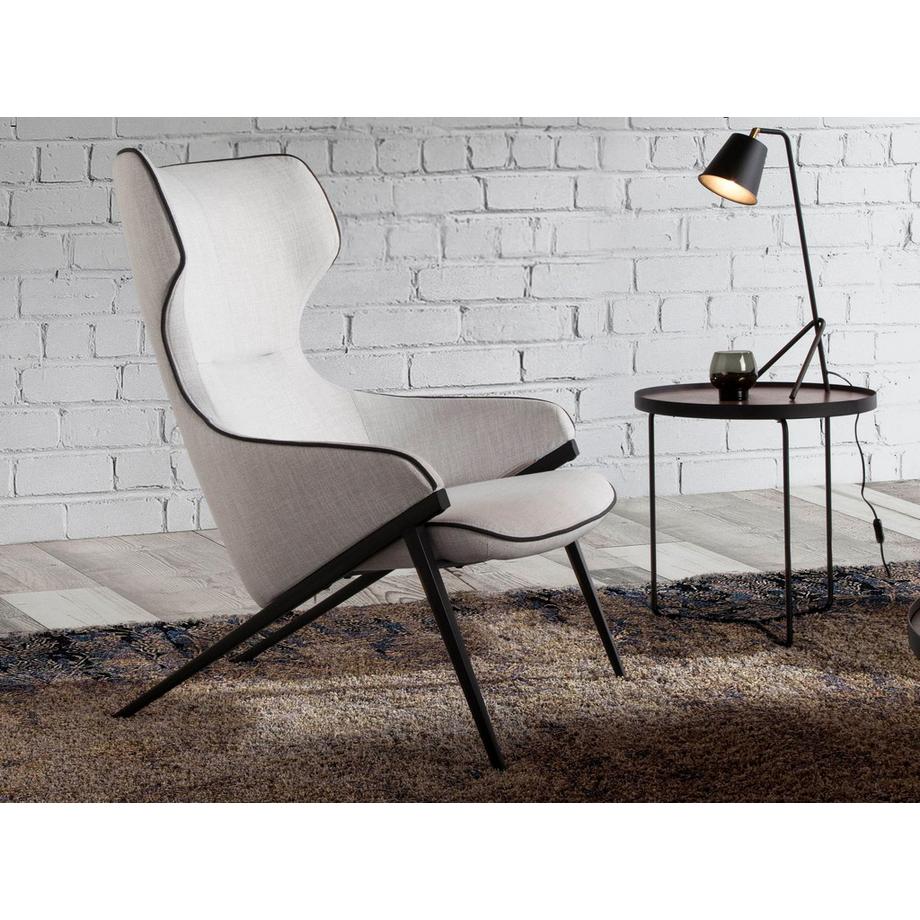 ANGEL CERDA Fauteuil en tissu gris  