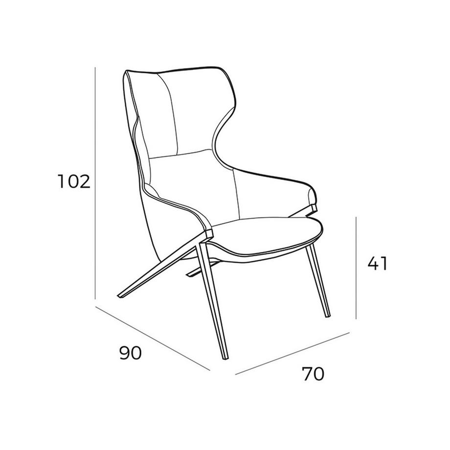 ANGEL CERDA Fauteuil en tissu gris  