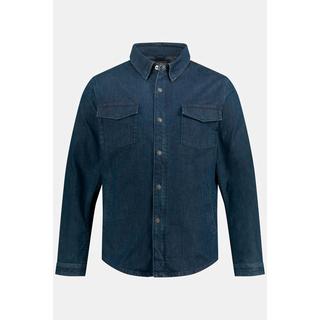 JP1880  Giacca di jeans con zip nascosta e taschini 