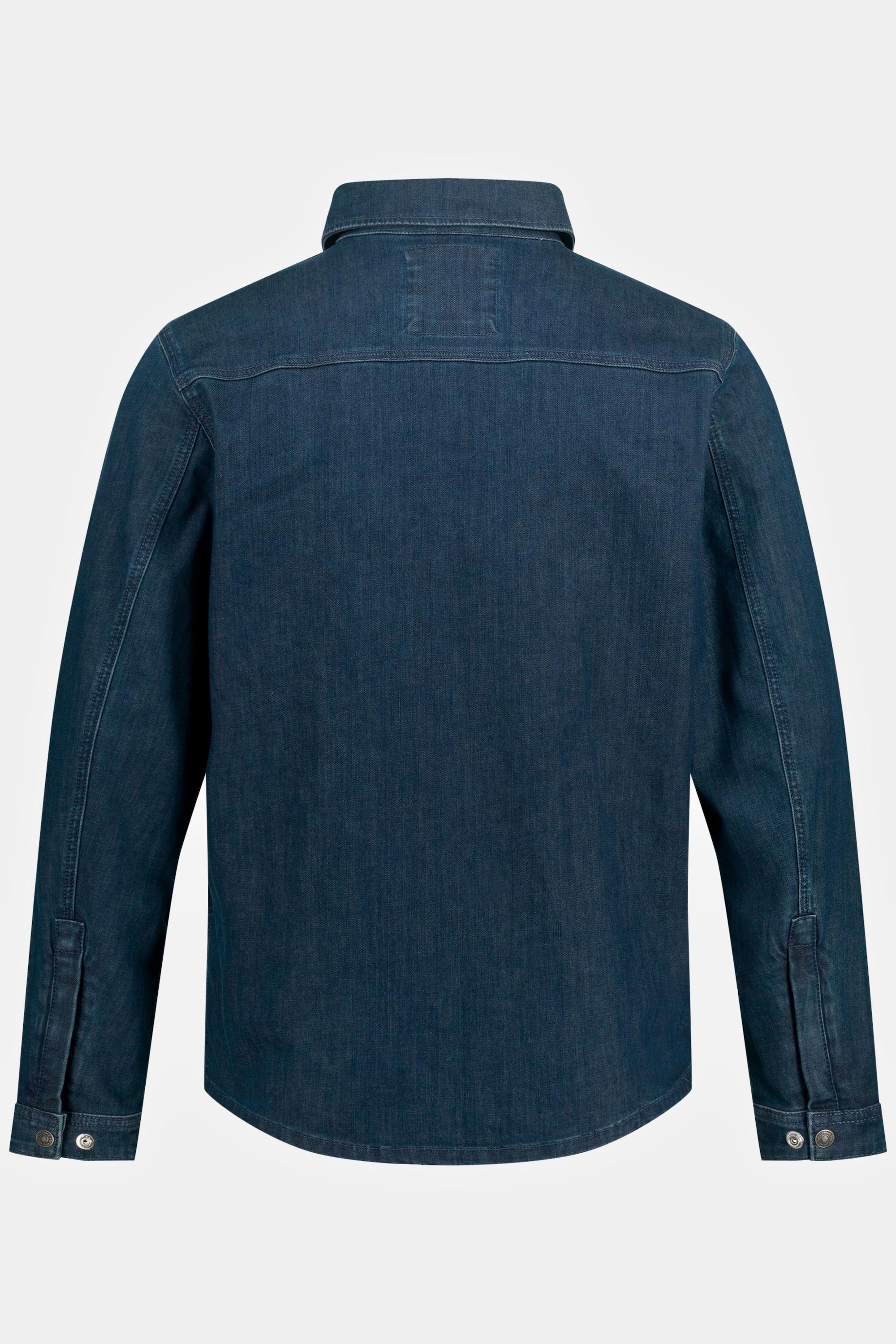 JP1880  Giacca di jeans con zip nascosta e taschini 