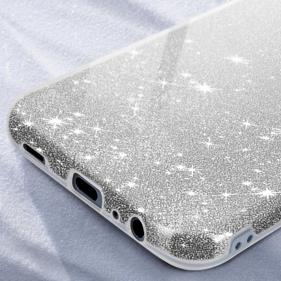 Avizar  Glitter Hülle Samsung A15 Silber 