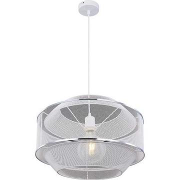 Lampe à suspension Vigatto métal blanc 1xE27