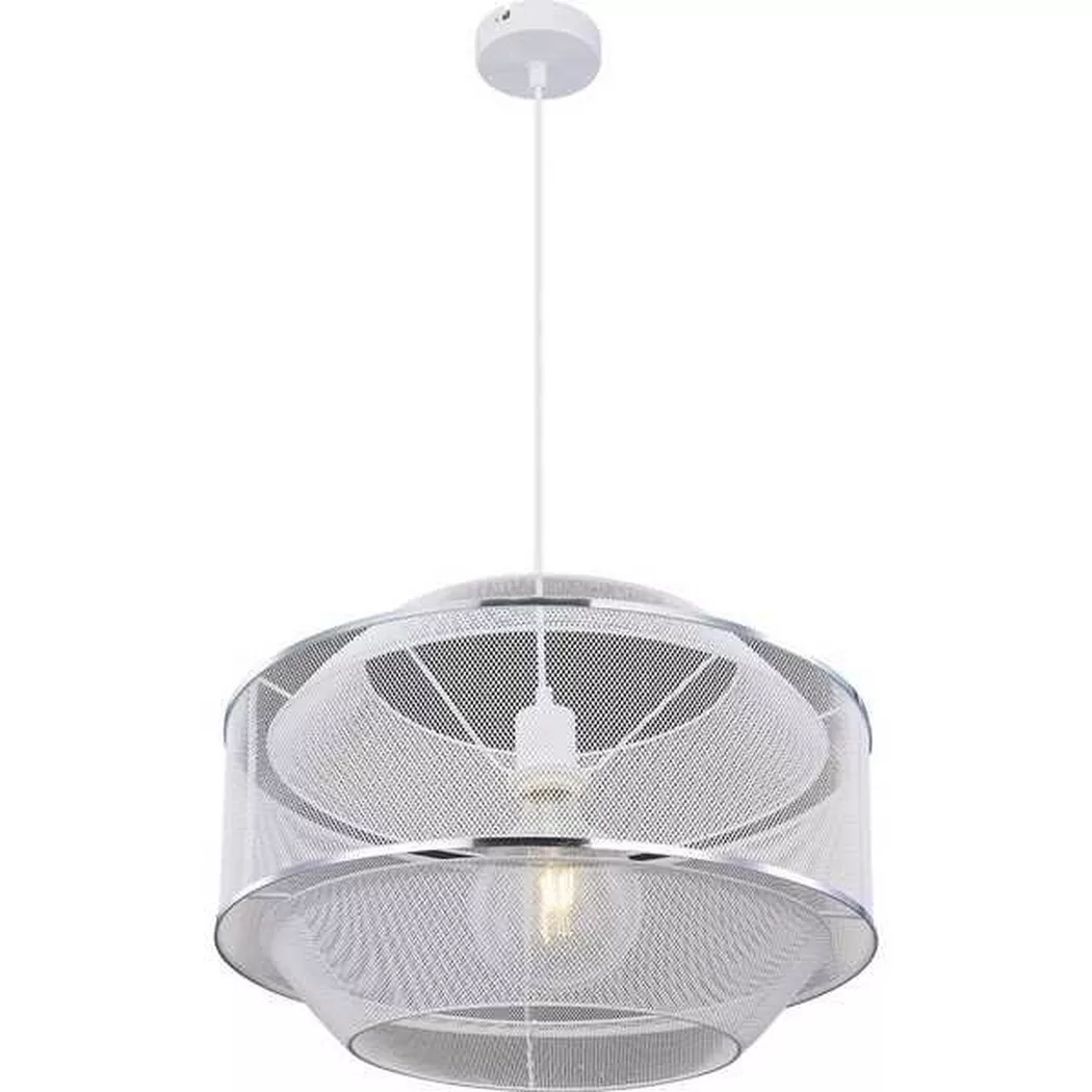 mutoni – Hängeleuchte Vigatto Metall weiss 1xE27, One Size, Weiss