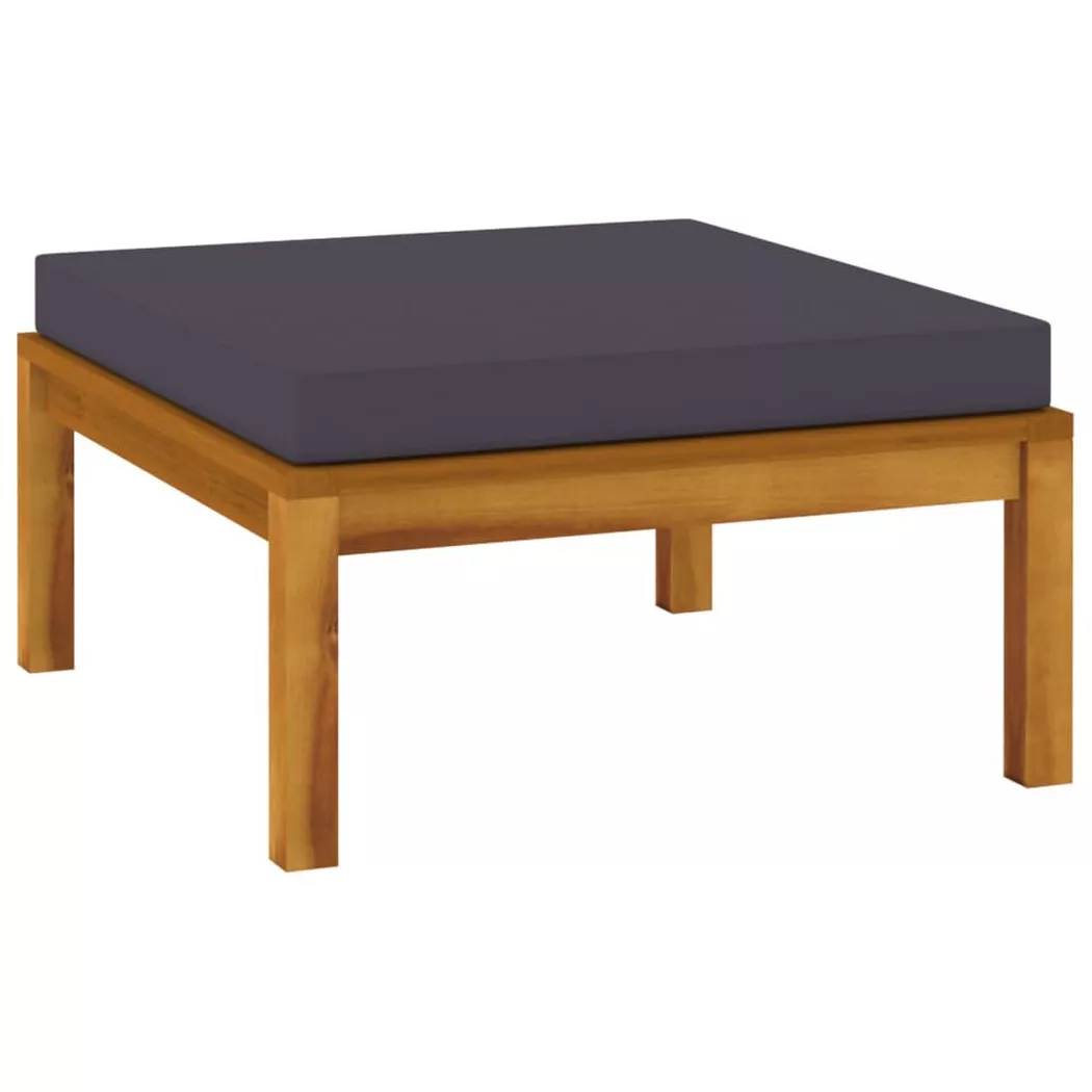 VidaXL - Fußhocker akazienholz, One Size, Grau