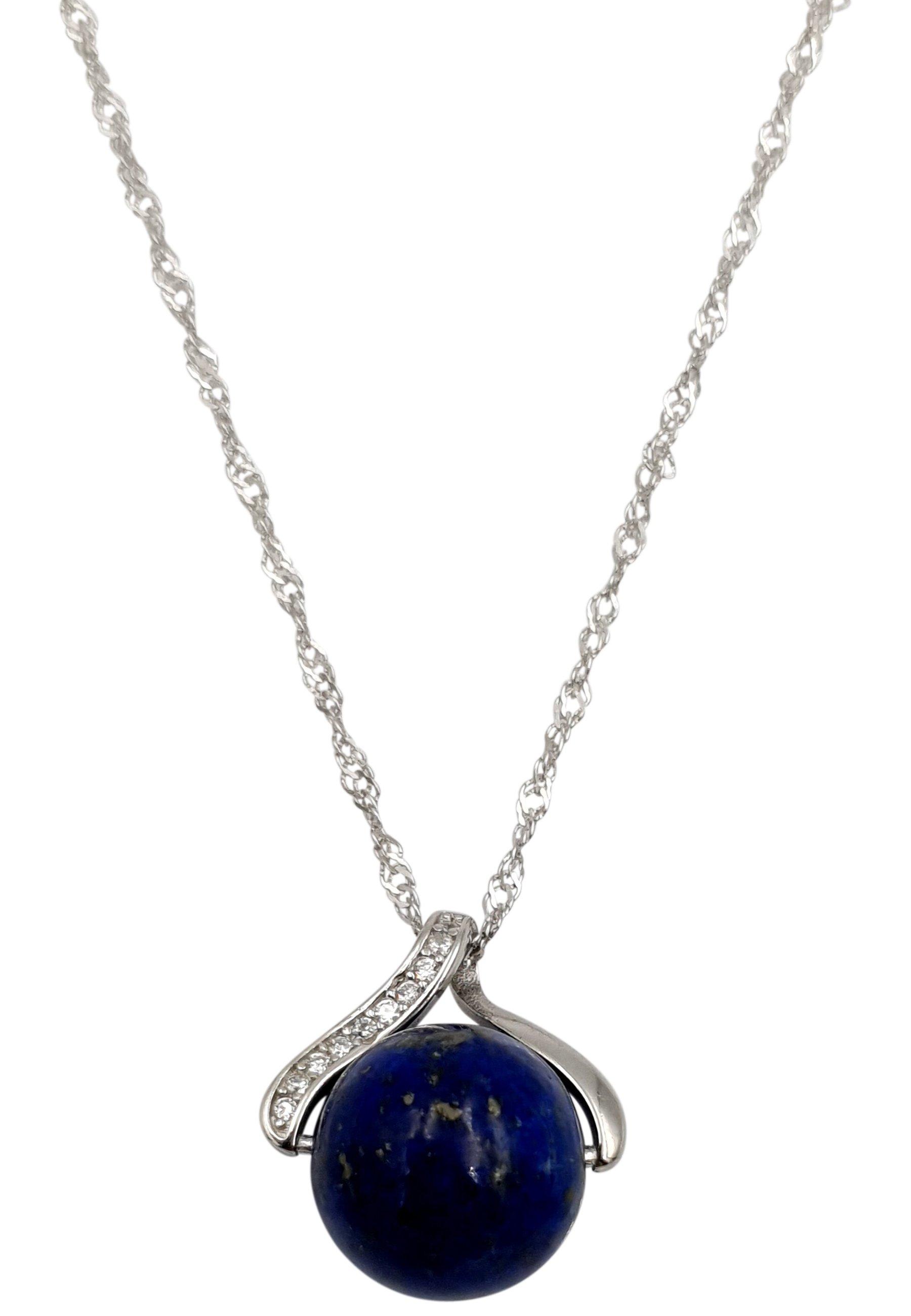 Image of Naturstein Kette Damen Dunkelblau ONE SIZE