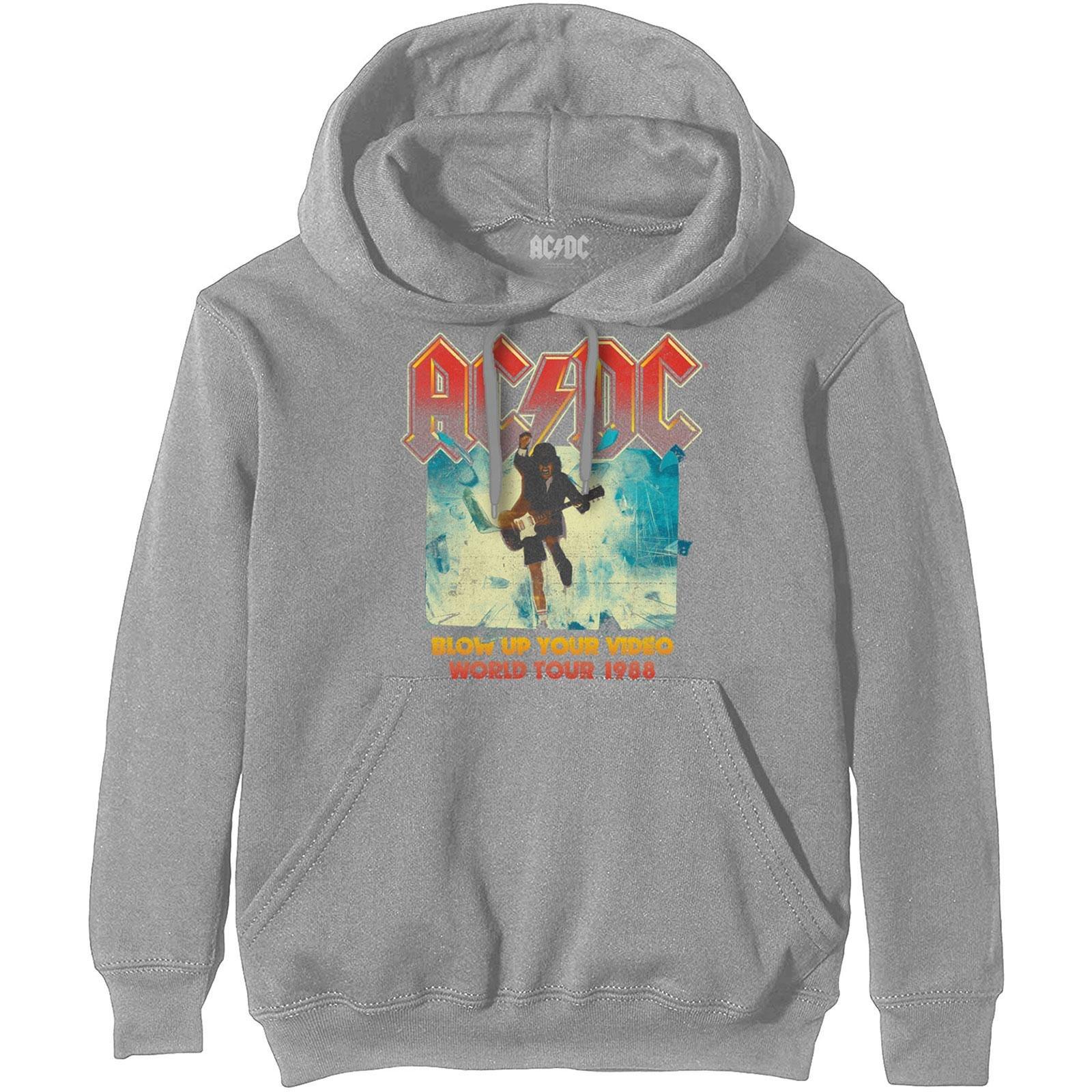 Image of Acdc Blow Up Your Video Kapuzenpullover Damen Grau M