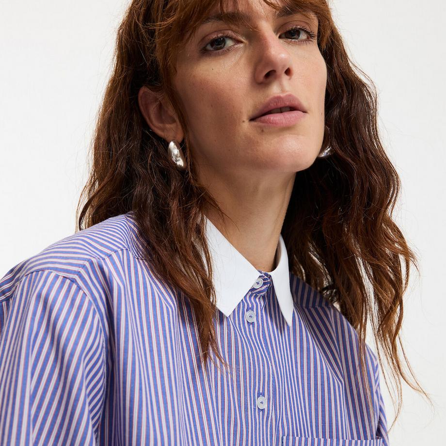 La Redoute Collections Camicia a Righe Corta Oversize  