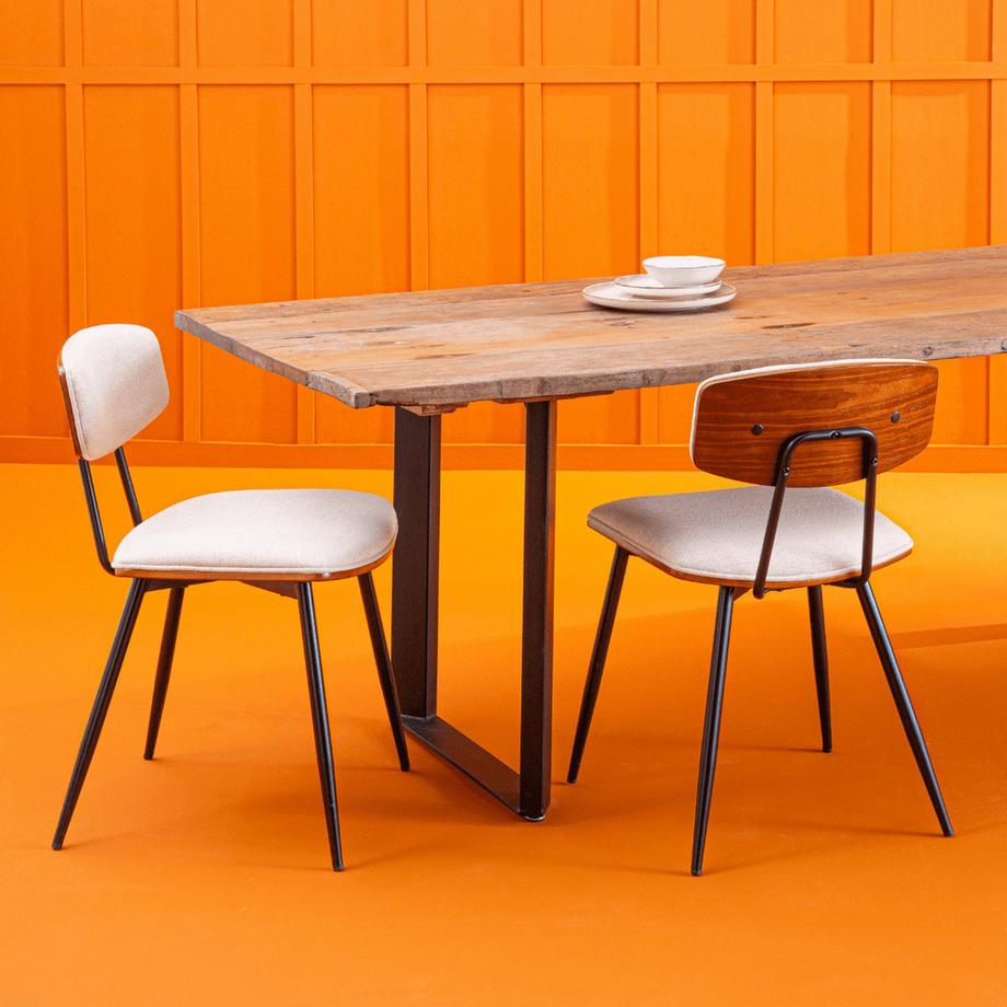 Calicosy Set di 2 sedie color ecru Babette - H79 cm  