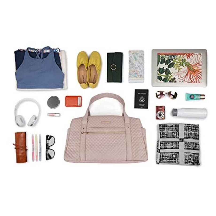 Only-bags.store  Reisetasche Handgepäck, Weekender Overnight Bag Große Tragetasche mit Schuhtasche, Laptop-Fach, 