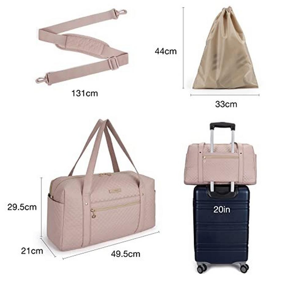 Only-bags.store  Reisetasche Handgepäck, Weekender Overnight Bag Große Tragetasche mit Schuhtasche, Laptop-Fach, 