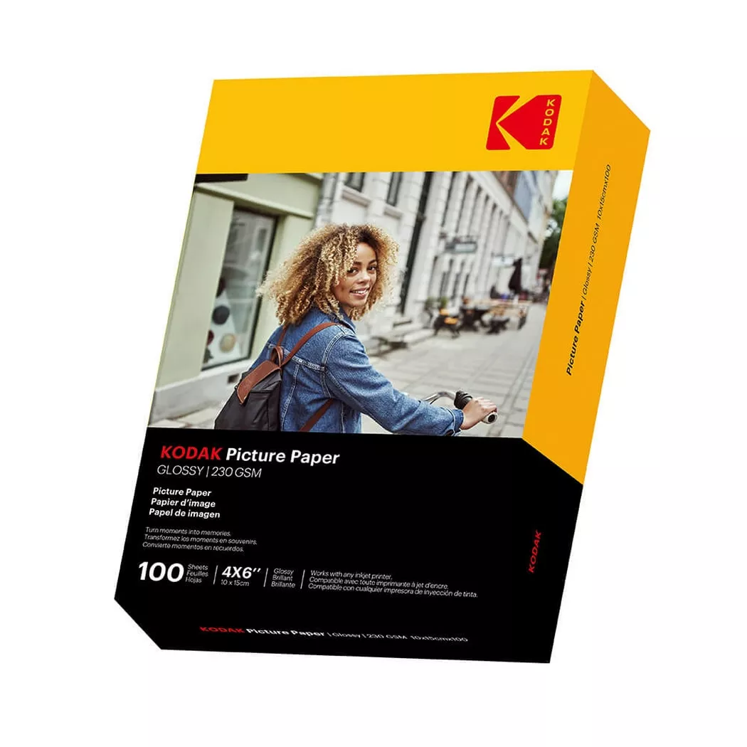 Kodak – 10 x 15 cm glänzendes Fotopapier, 230 g/m², 100 Blatt, One Size
