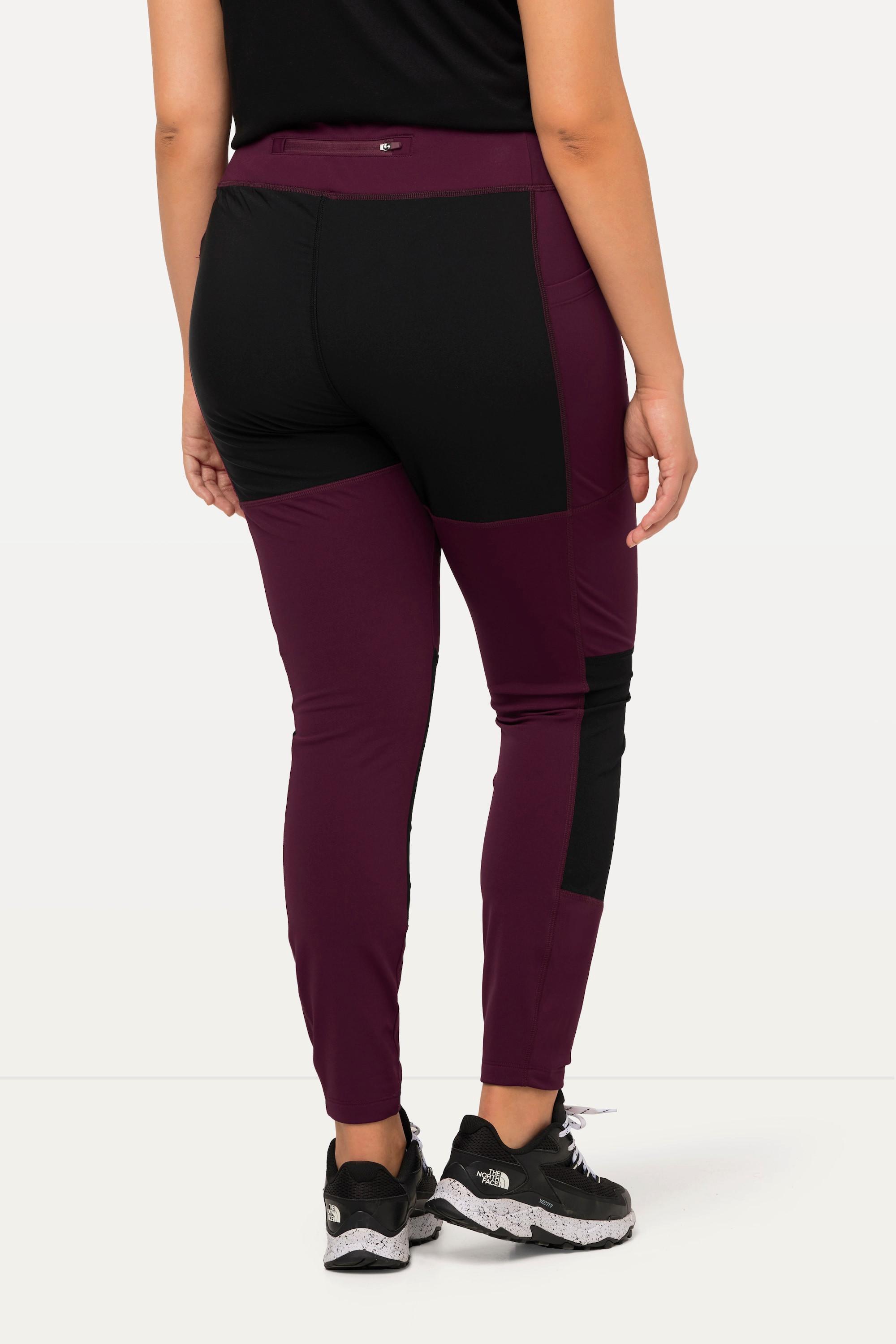 Ulla Popken  Legging de randonnée à taille haute élastique, poche zippée 