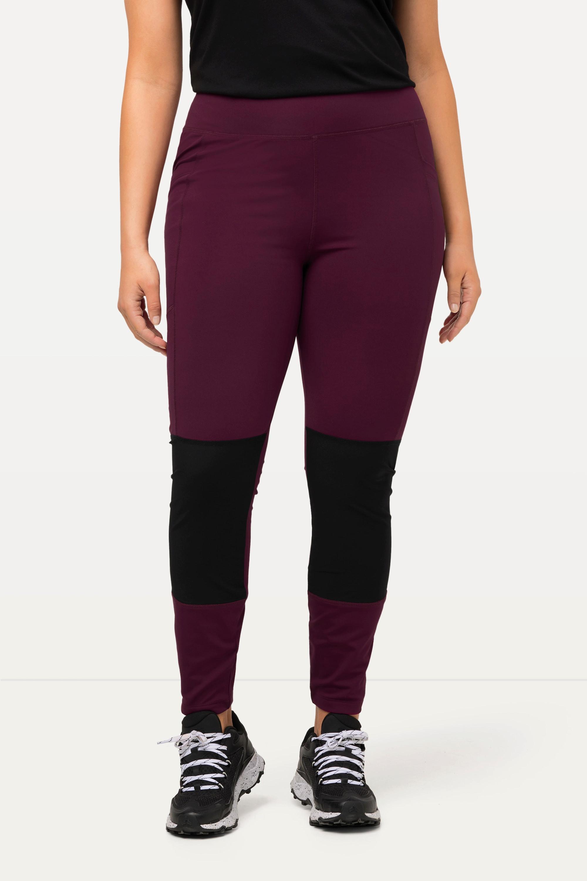 Ulla Popken  Leggings da trekking a vita alta con cintura elastica e tasca con zip 