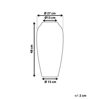 Beliani Vase décoratif en Terre cuite Industriel LORCA  