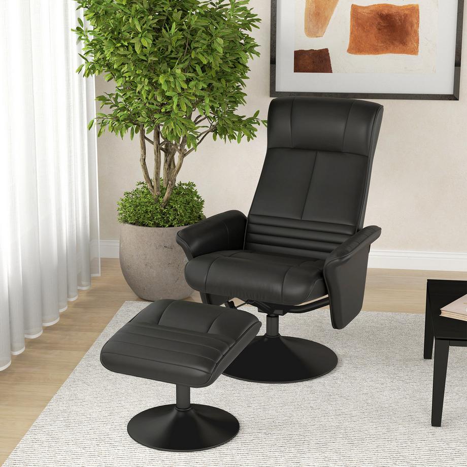 HOMCOM Fauteuil de relaxation avec repose-pieds  