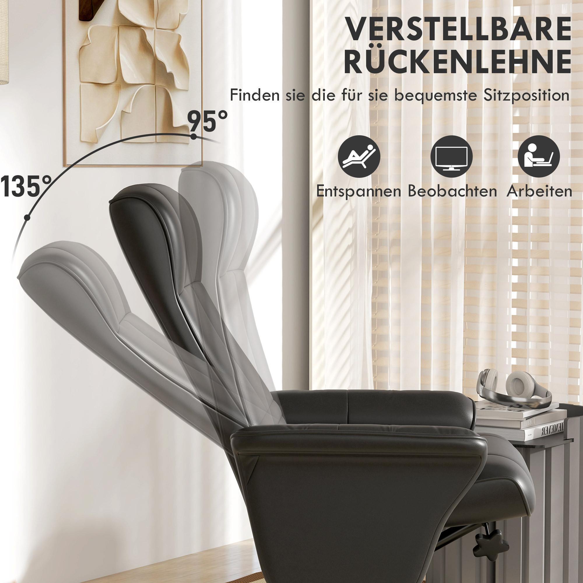 HOMCOM Relaxsessel mit Fußhocker  