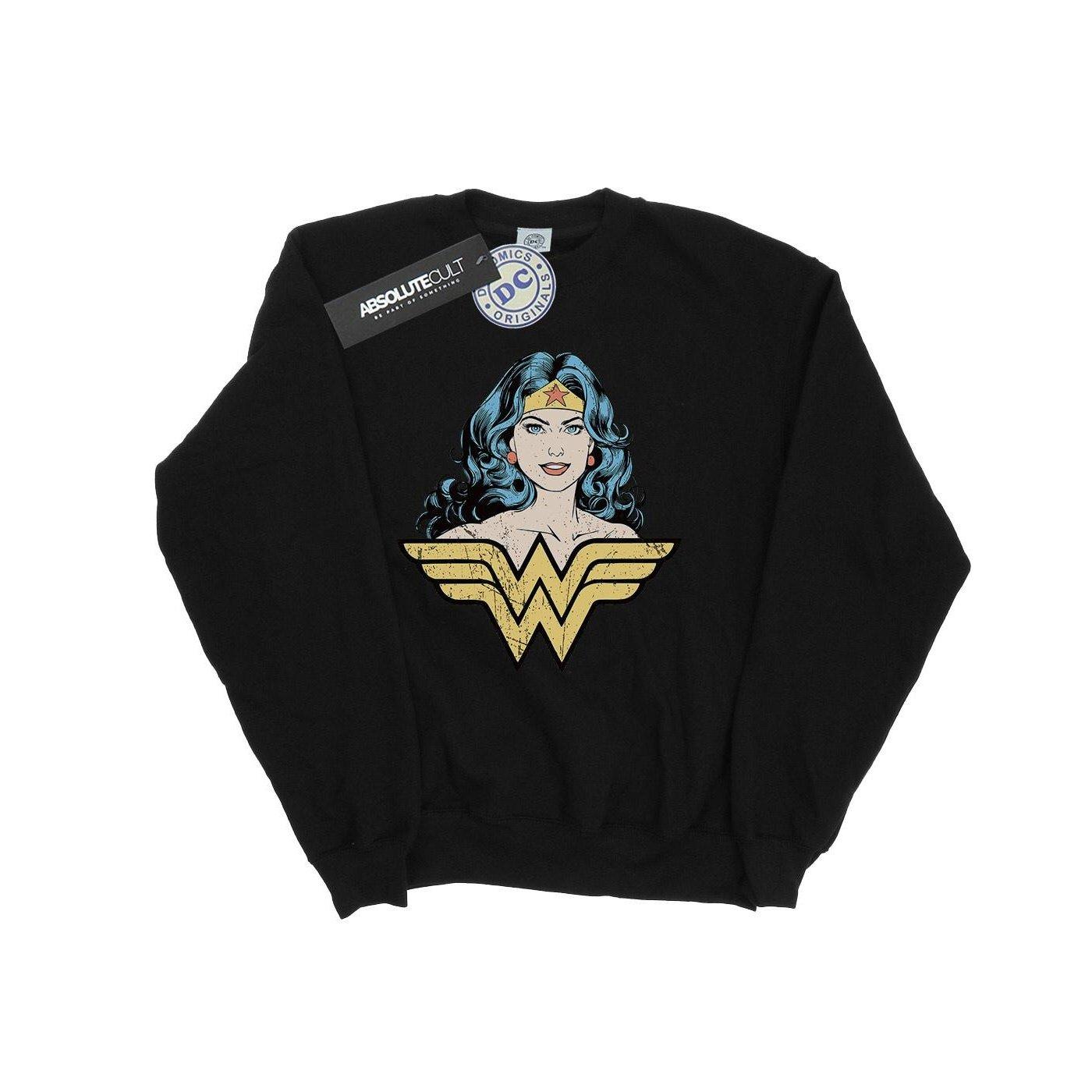 Image of Wonder Woman Gaze Sweatshirt Mädchen Schwarz 116