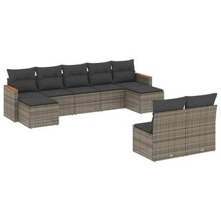 VidaXL set divano da giardino Polirattan  