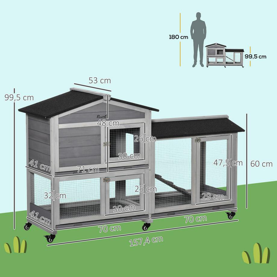 PawHut  Kleintierstall 