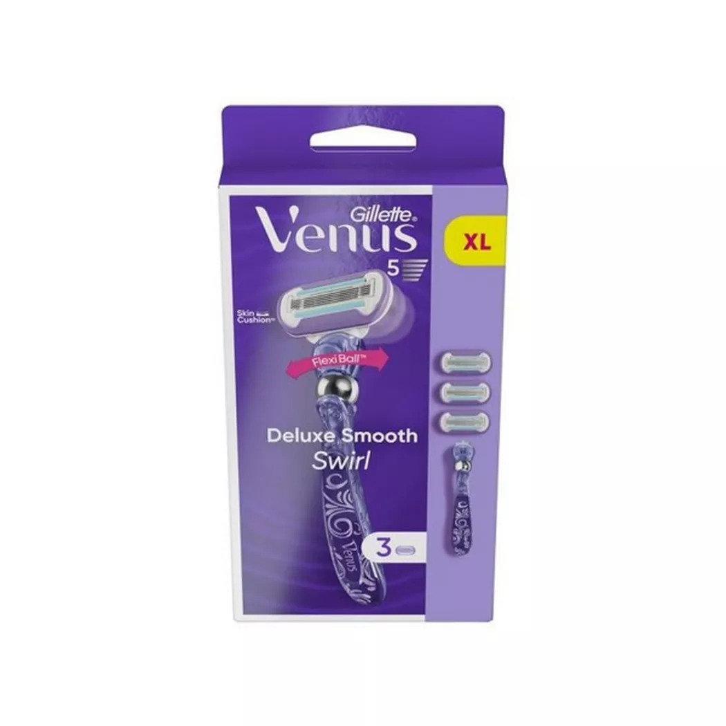 Gillette-Venus Deluxe Smooth Swirl Handle + 3 blades