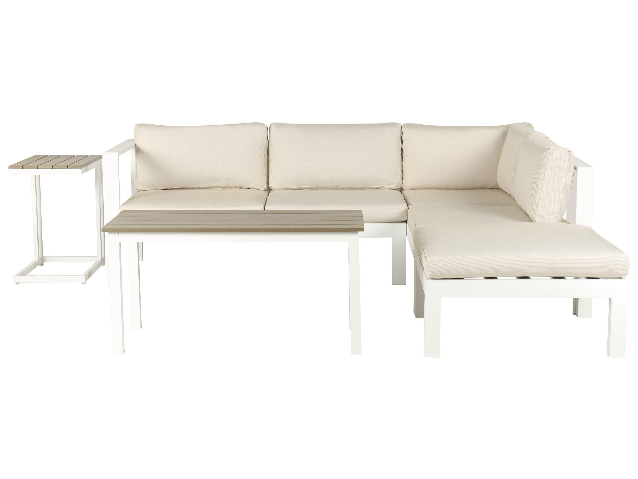 Beliani Set lounge pour jardin en Aluminium Moderne MESSINA  