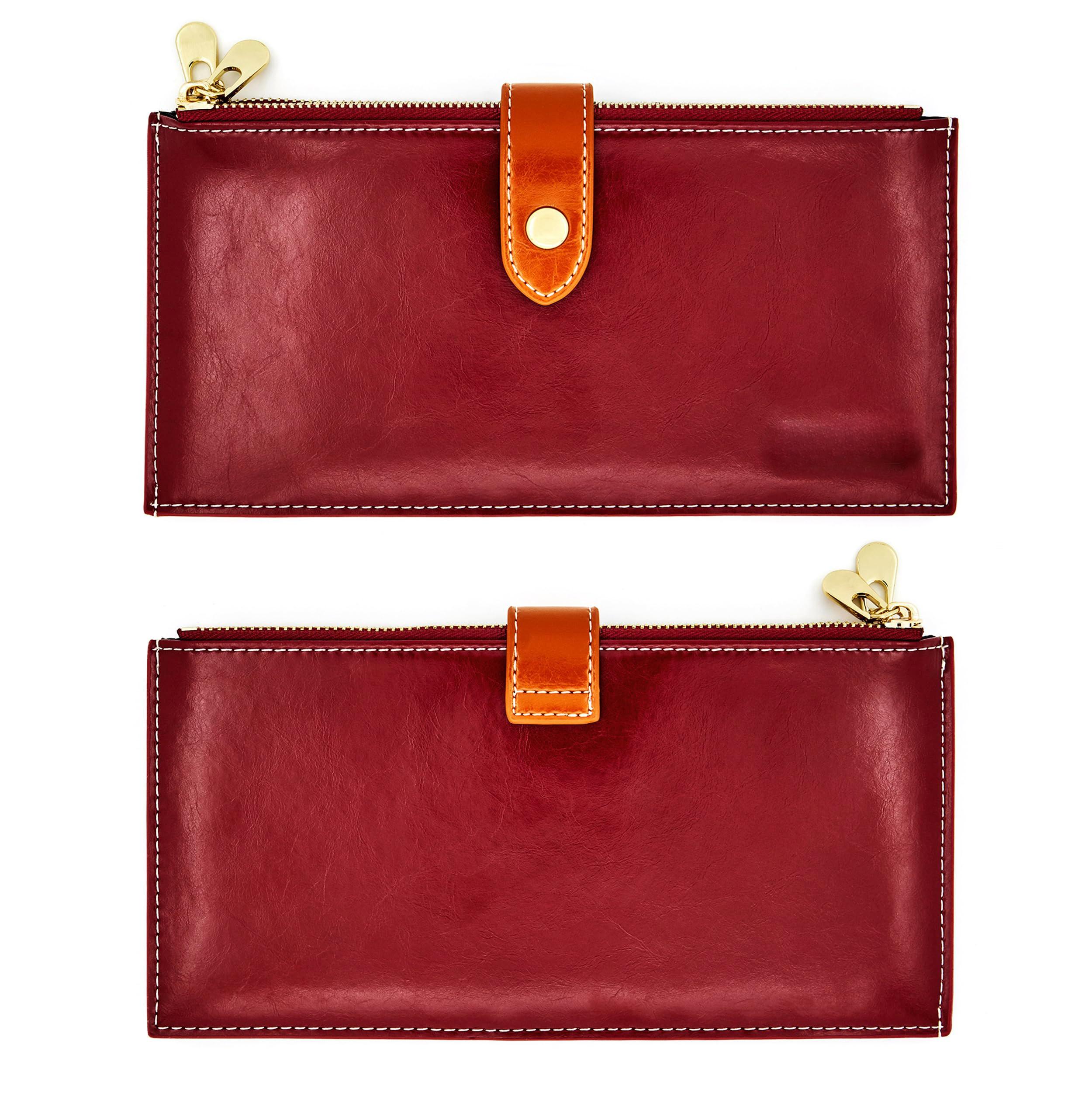 Only-bags.store Portafoglio in pelle blocco RFID porta carte di credito con cerniera  