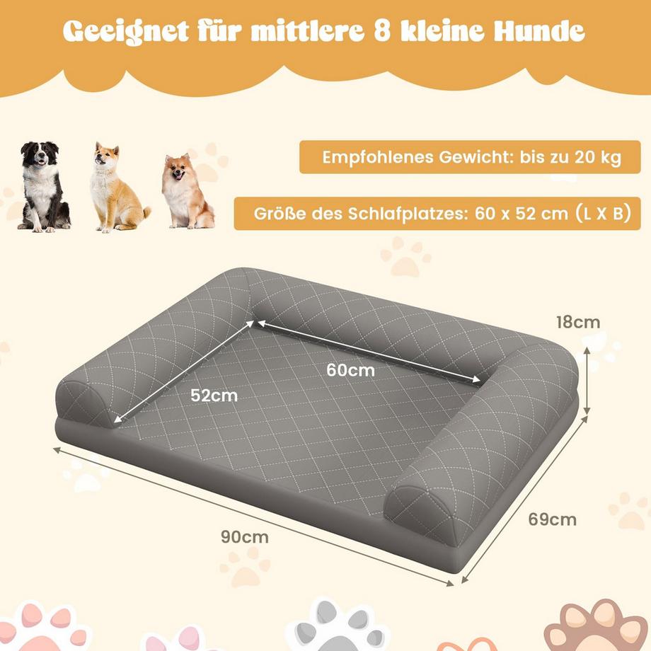 Northix  Orthopädisches Hundebett, mittlere Größe 