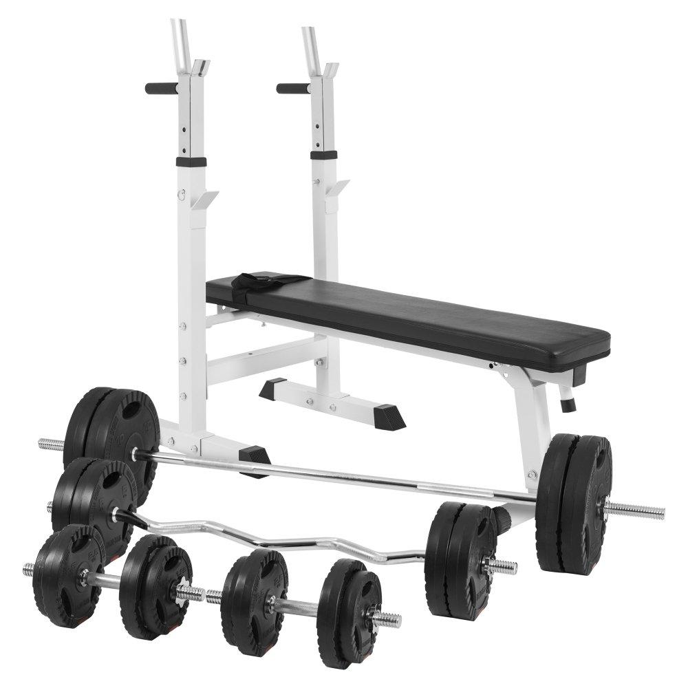 Image of Hantelbank Mit Gewichten Unisex Weiss ONE SIZE