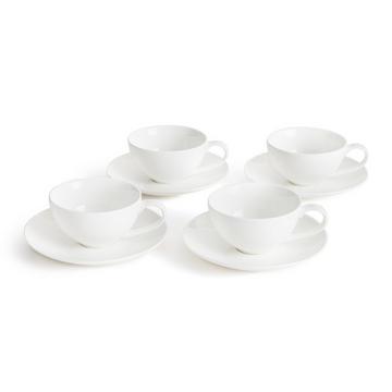 Lot de 4 tasses à thé et sous-tasses