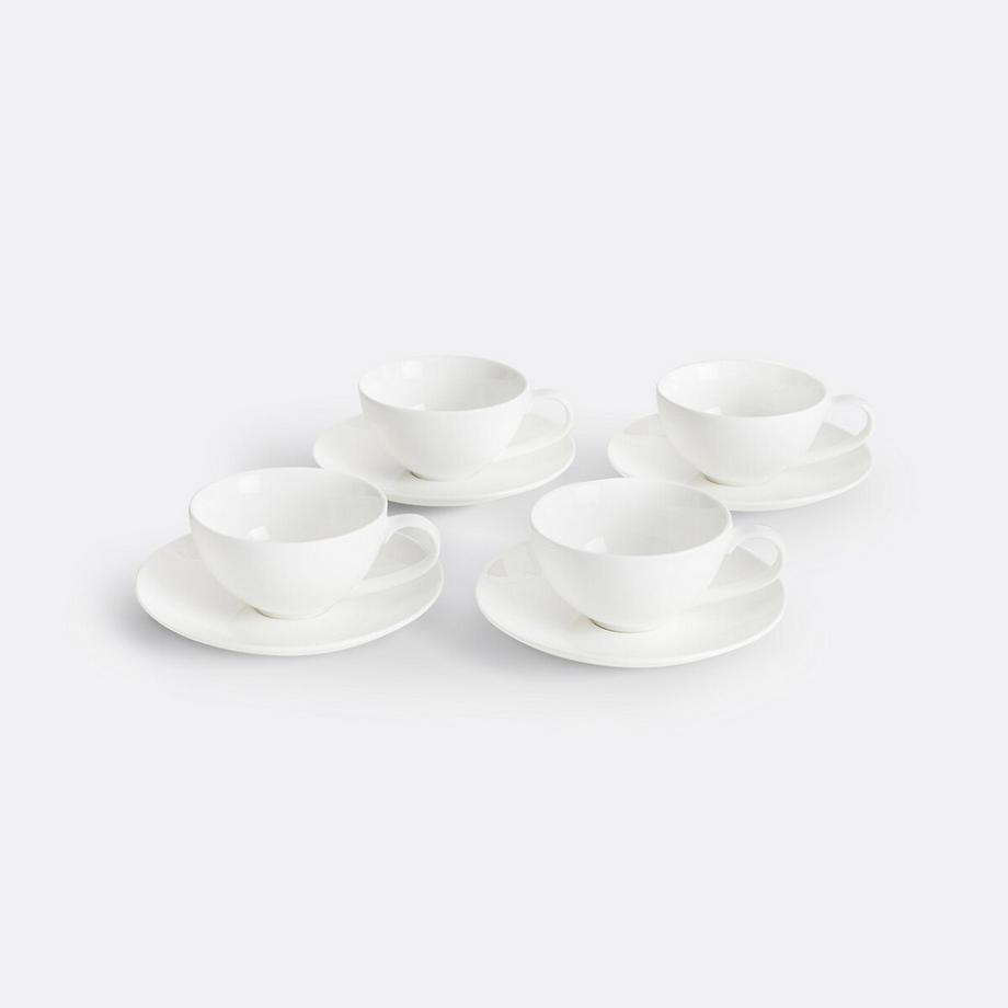 4er-Set Teetassen mit Untertassen Ginny