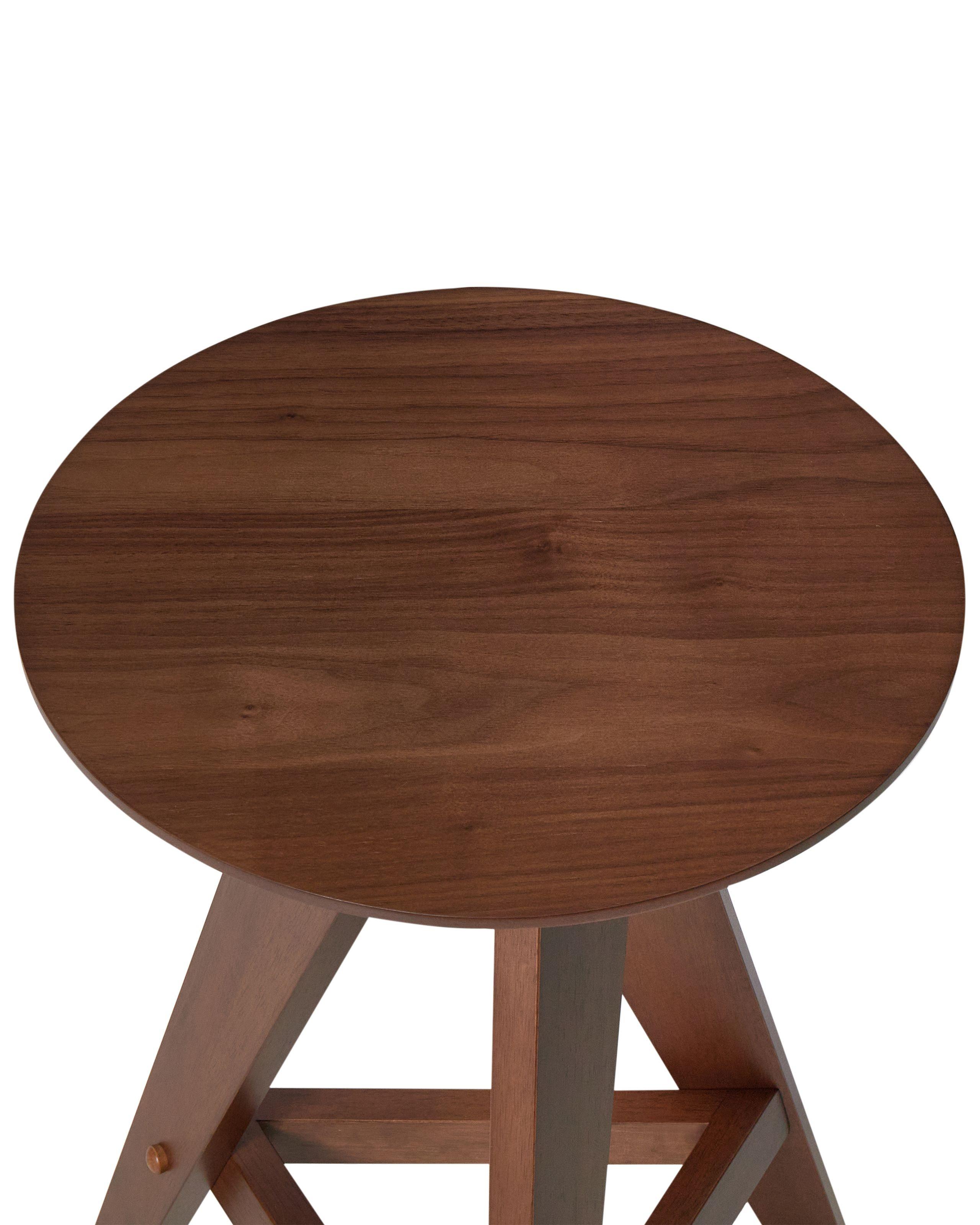 Beliani Set di 2 sgabelli da bar en Legno di caucciù Retrò AROMA  