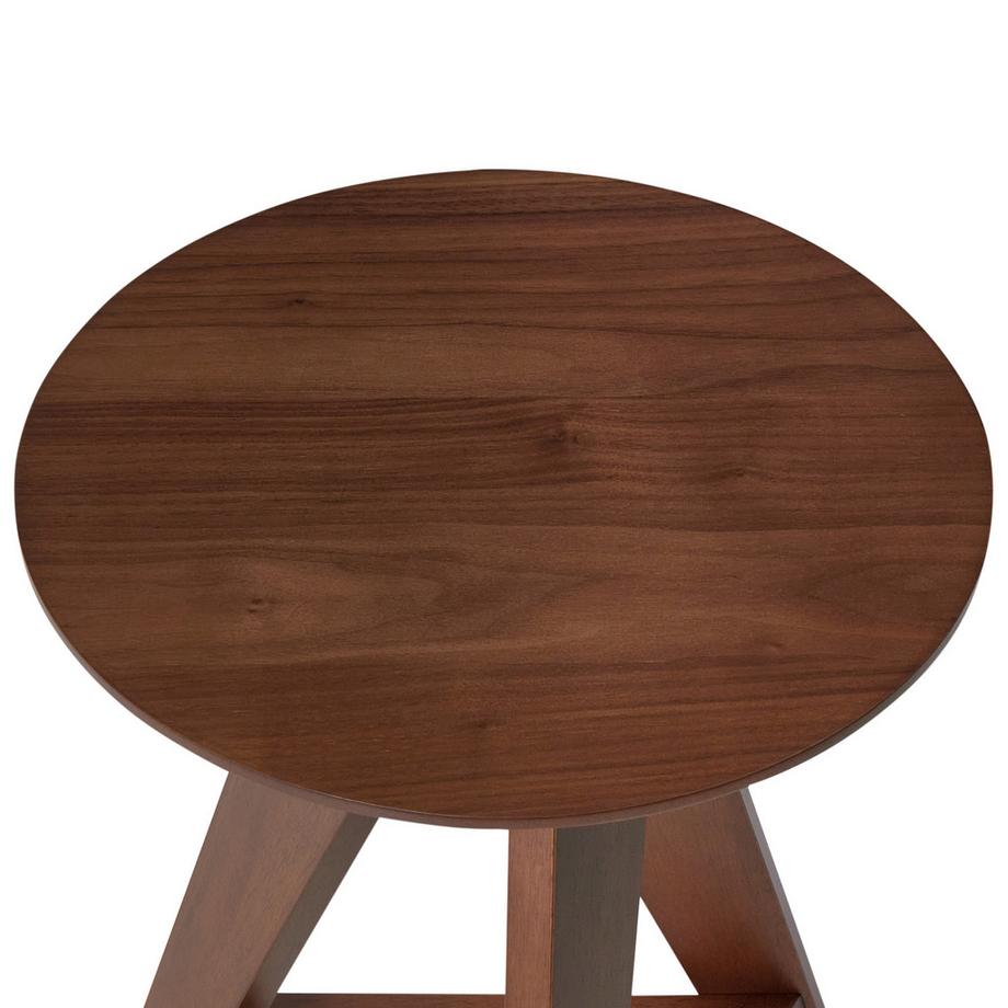Beliani Lot de 2 tabourets de bar en Bois d'hévéa Traditionnel AROMA  