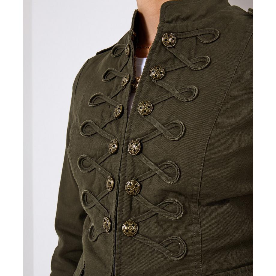 Joe Browns Khakifarbene Utility Militärjacke  