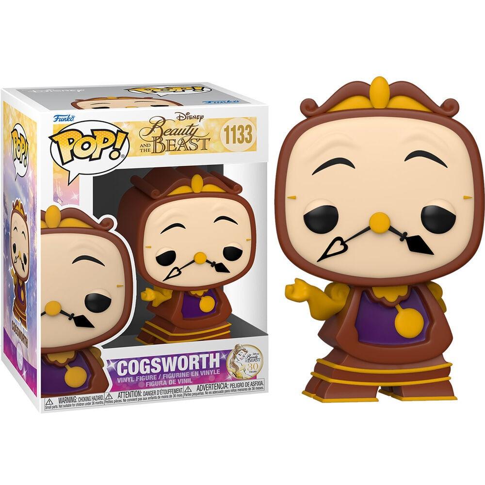 Funko  Figura POP Disney La Bella e la Bestia Cogsworth 