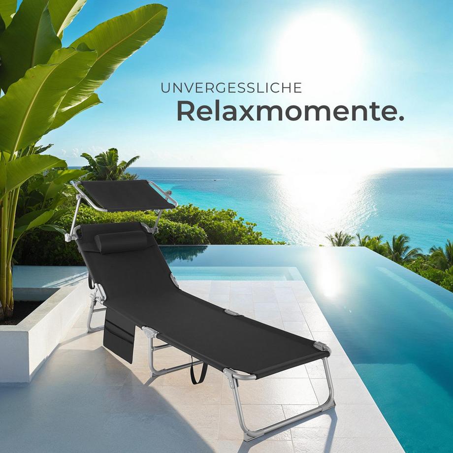 Tectake Set di 2 sdraio Chloé  pieghevoli  