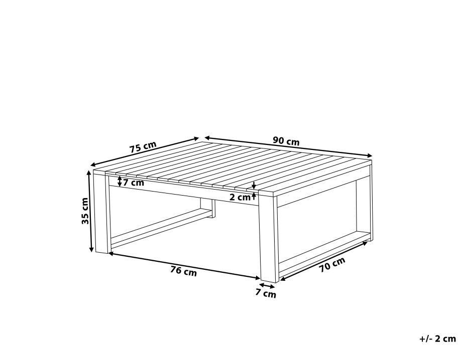 Beliani Couchtisch aus FSC® zertifiziertes Akazienholz Modern TIMOR  