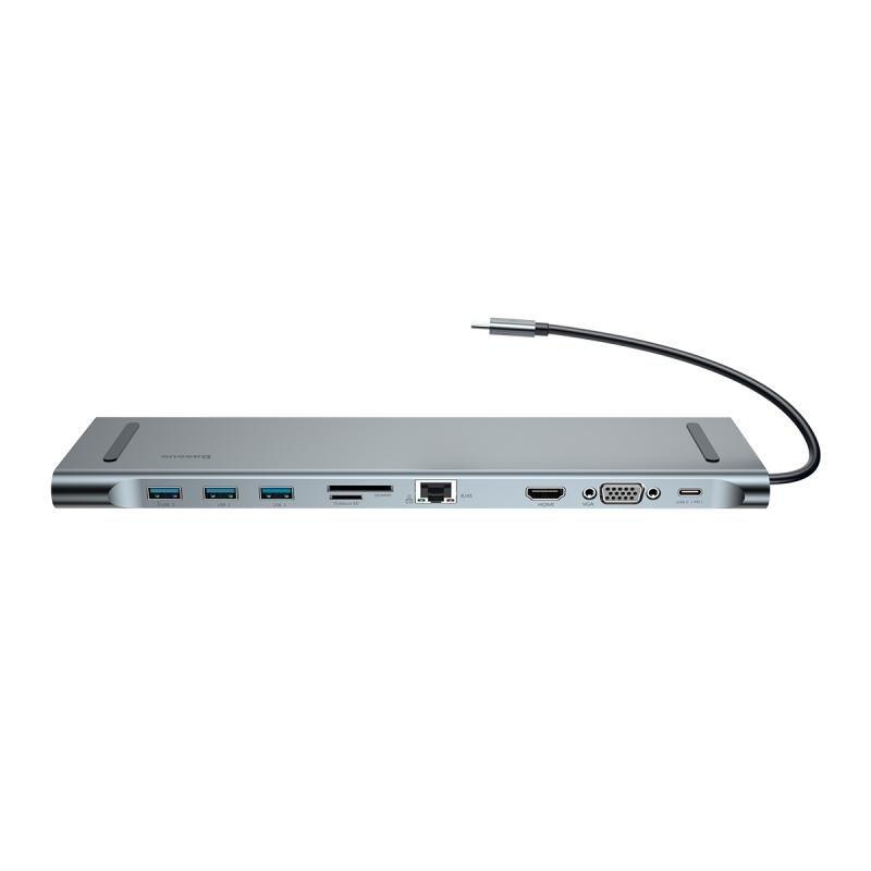 Baseus  CATSXG0G station d'accueil USB 3.2 Gen 1 (3.1 Gen 1) Type-C Argent 