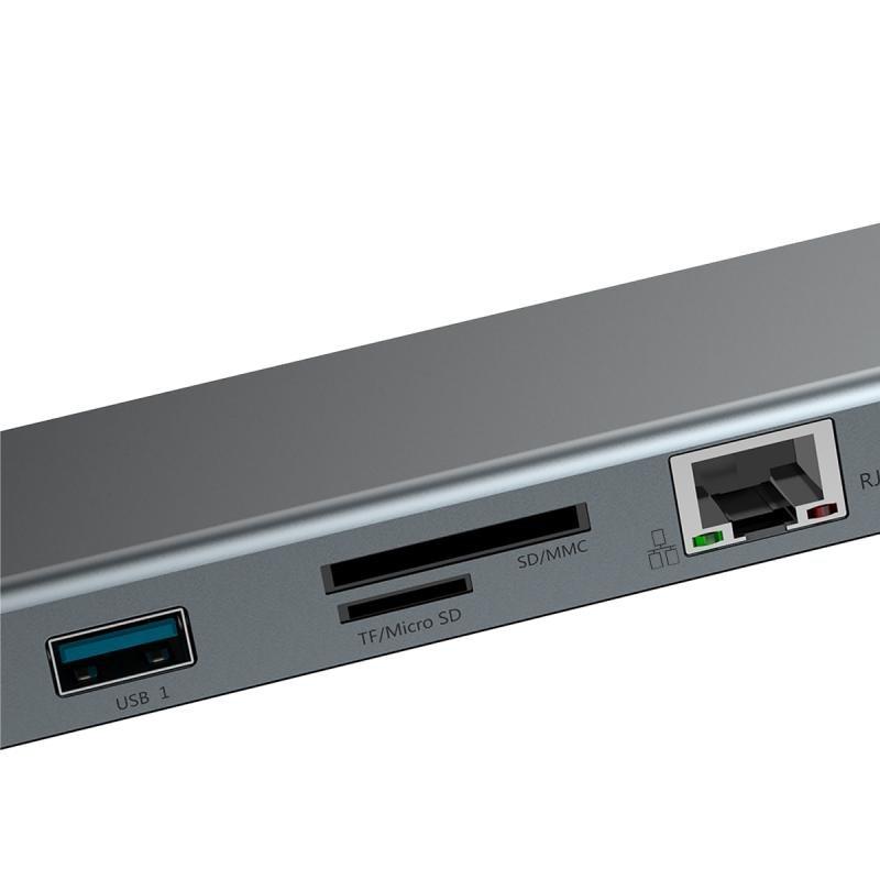 Baseus  CATSXG0G replicatore di porte e docking station per notebook USB 3.2 Gen 1 (3.1 Gen 1) Type-C Argento 