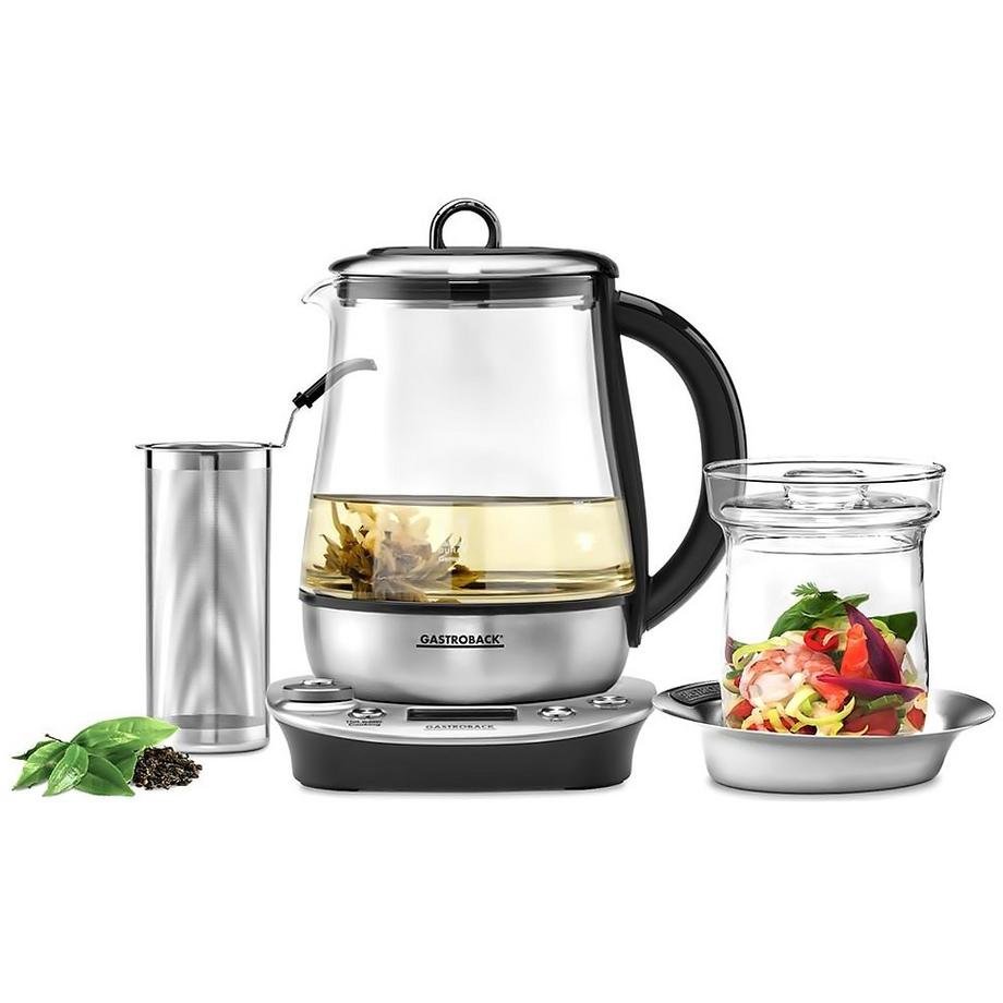 Gastroback Tee- und Wasserkocher Design Tea & More Advanced Silber  
