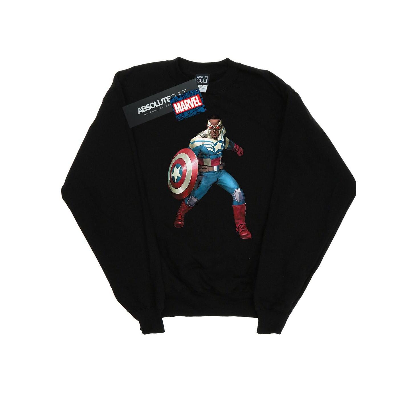 Image of Falcon Is Captain America Sweatshirt Damen Schwarz L