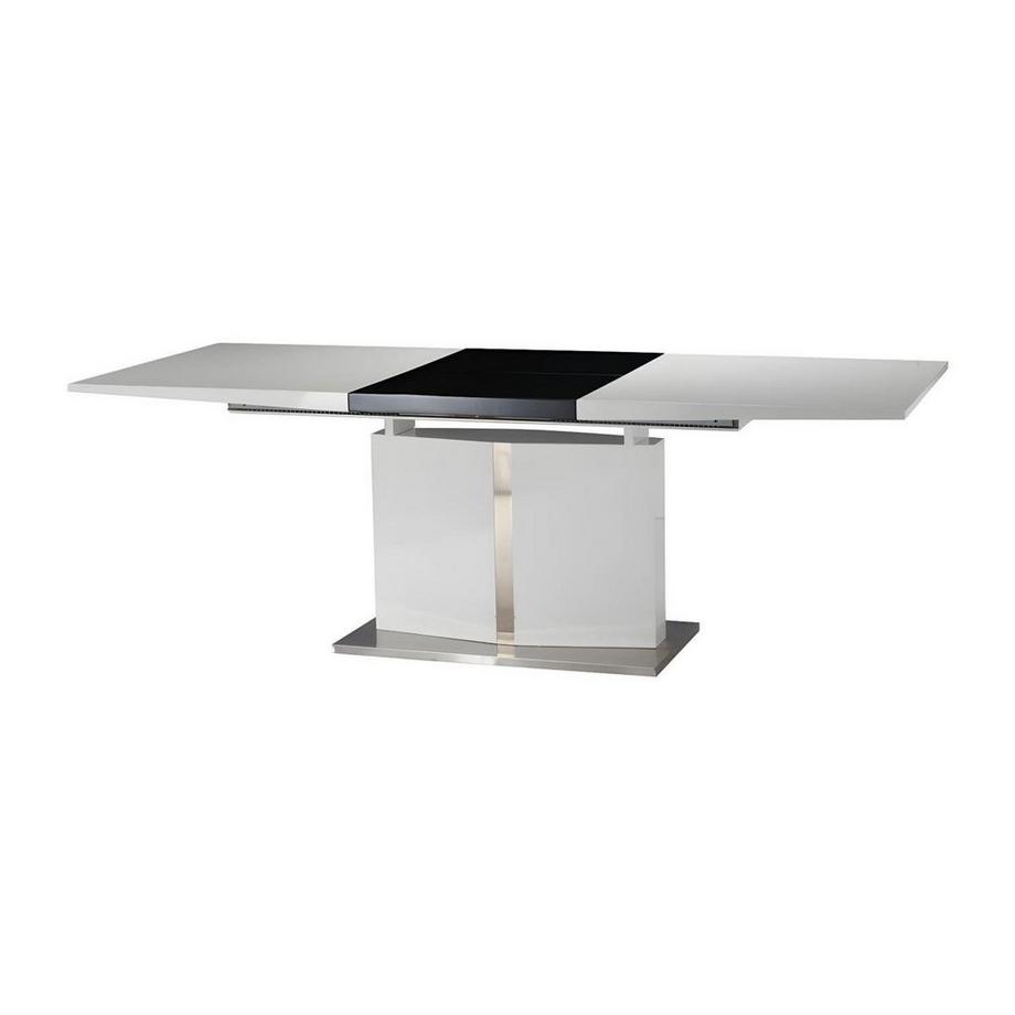 Vente-unique Table à  manger extensible TRINITY 6 à  8 cous Acier inoxydable MDF laqué  